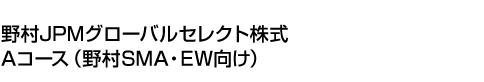 野村JPMグローバルセレクト株式 Aコース(野村SMA・EW向け)