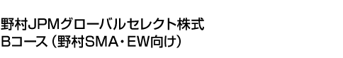 野村JPMグローバルセレクト株式 Bコース(野村SMA・EW向け)