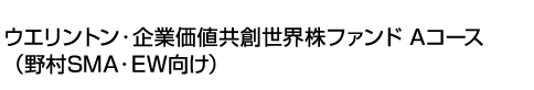 ウエリントン・企業価値共創世界株ファンド Aコース(野村SMA・EW向け)
