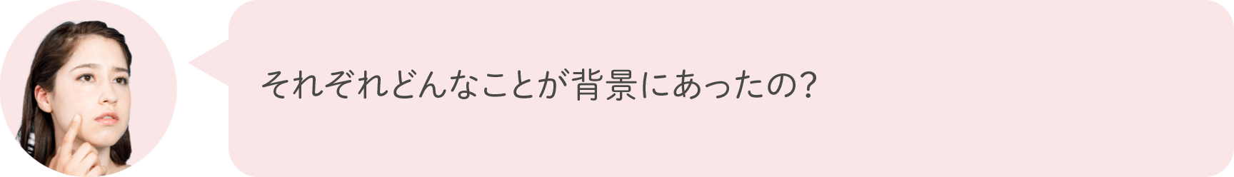 それぞれどんなことが背景にあったの？